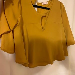 Mustard Yellow Crop Top